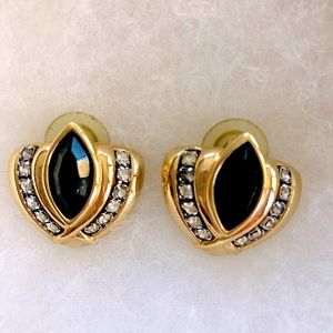 Vintage SAL Swarovski Pierced Earrings